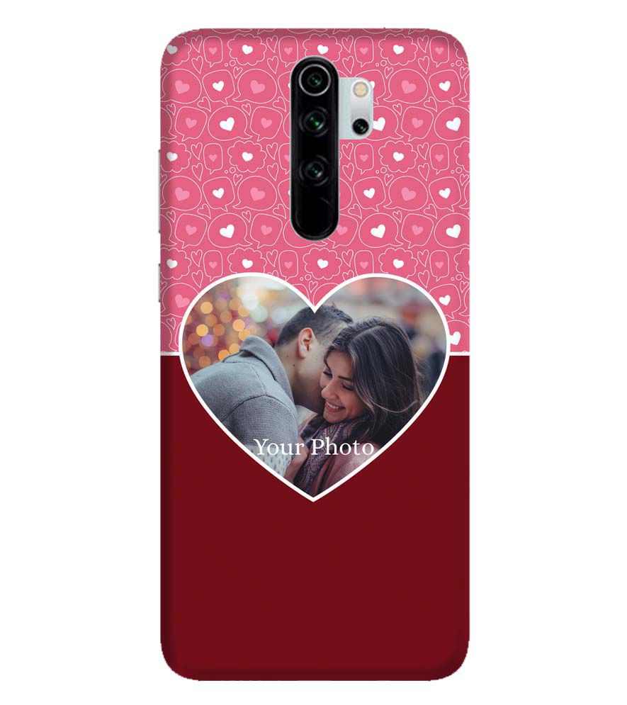 A0518-Pink Hearts Photo Back Cover for Xiaomi Redmi Note 8 Pro