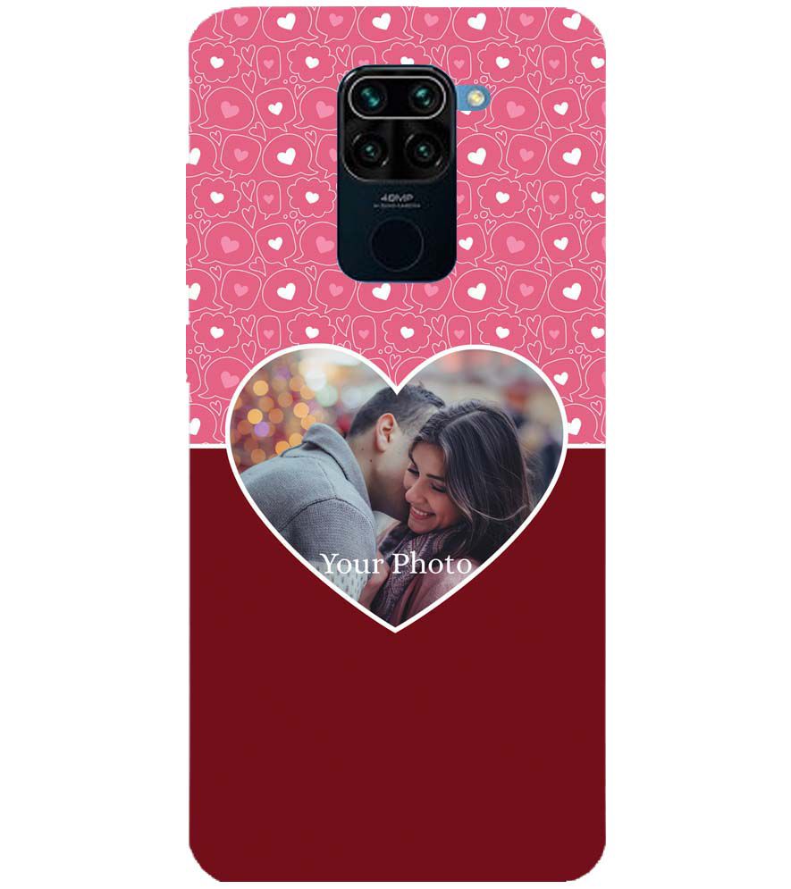 A0518-Pink Hearts Photo Back Cover for Xiaomi Redmi Note 9