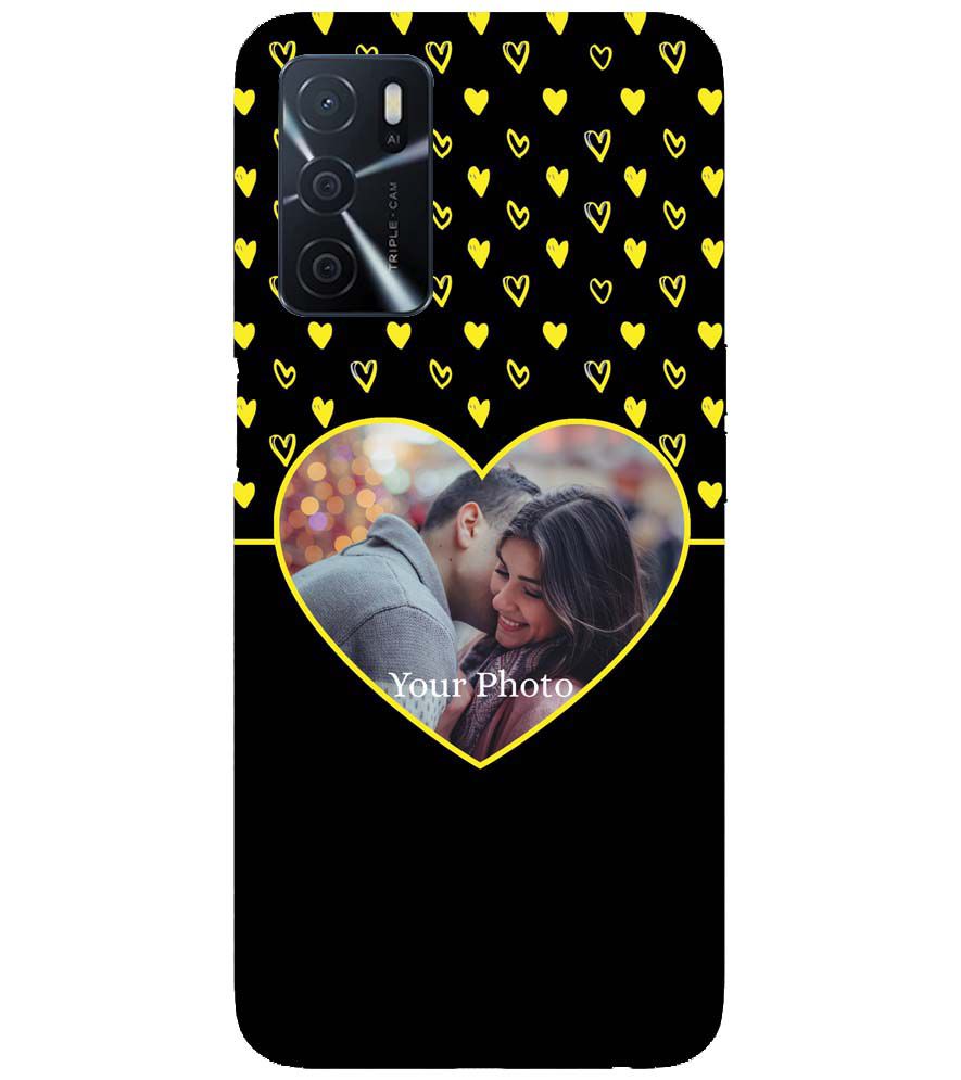 A0519-White Hearts Photo Back Cover for Oppo A16s