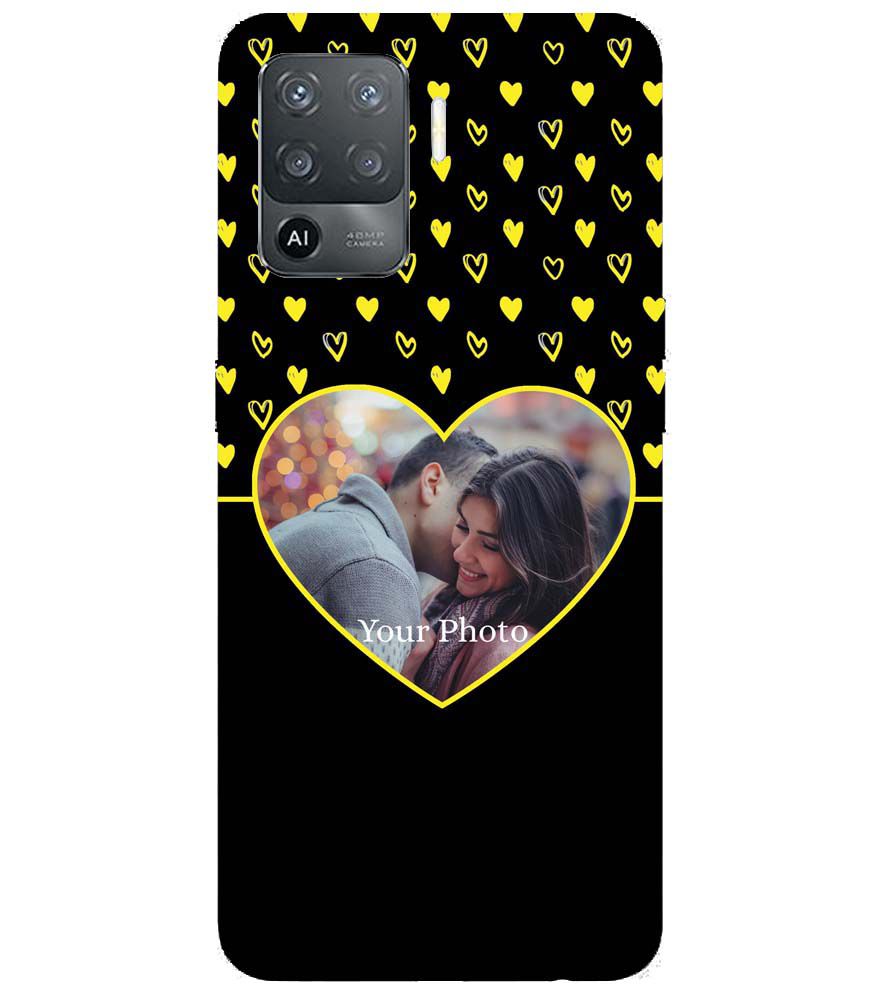 A0519-White Hearts Photo Back Cover for Oppo F19 Pro