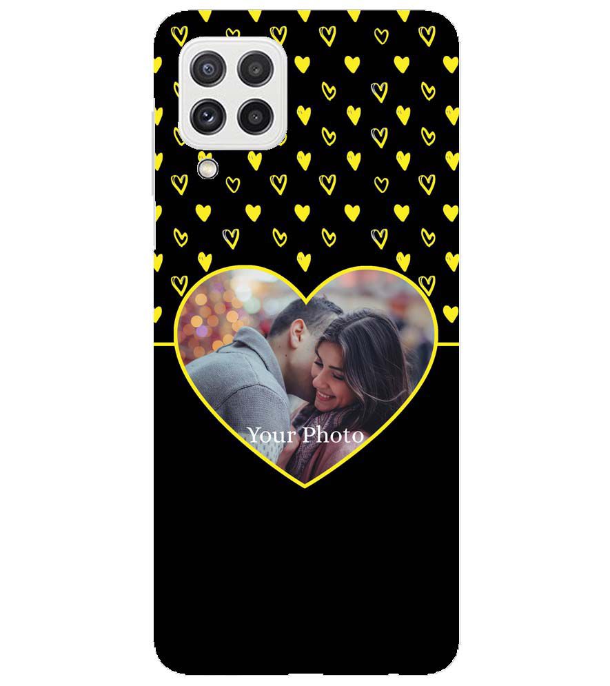 A0519-White Hearts Photo Back Cover for Samsung Galaxy A22