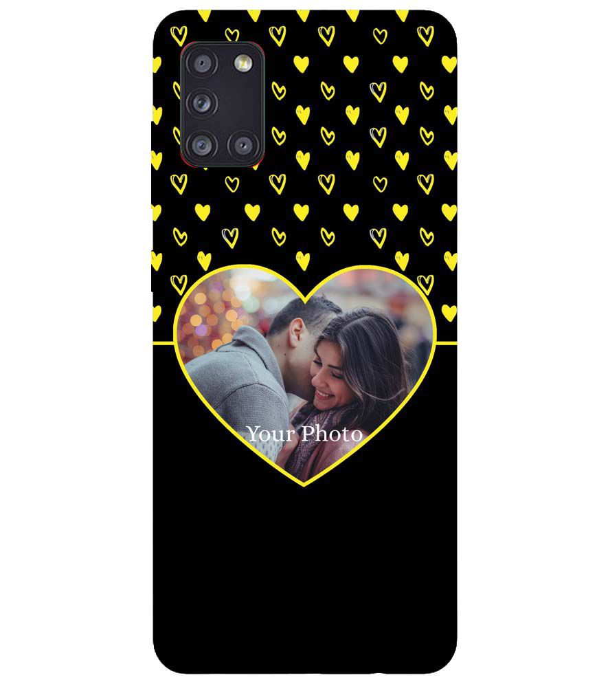 A0519-White Hearts Photo Back Cover for Samsung Galaxy A31