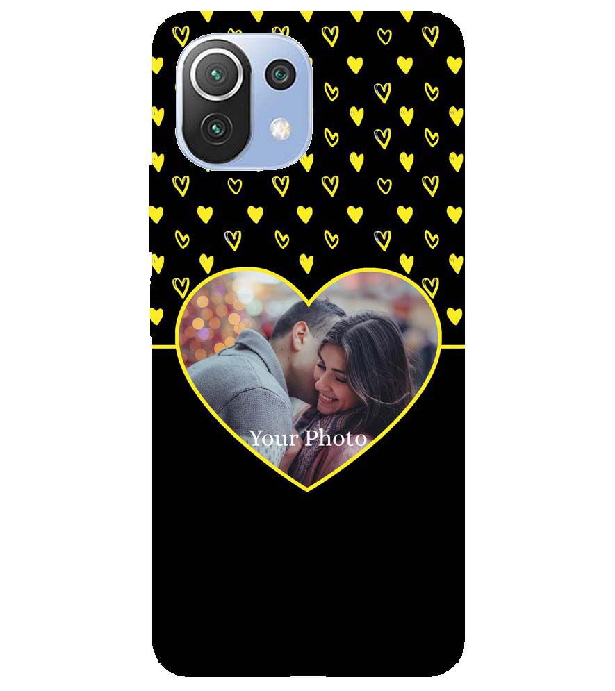 A0519-White Hearts Photo Back Cover for Xiaomi Mi 11 Lite