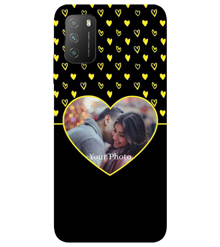 A0519-White Hearts Photo Back Cover for Xiaomi Poco M3