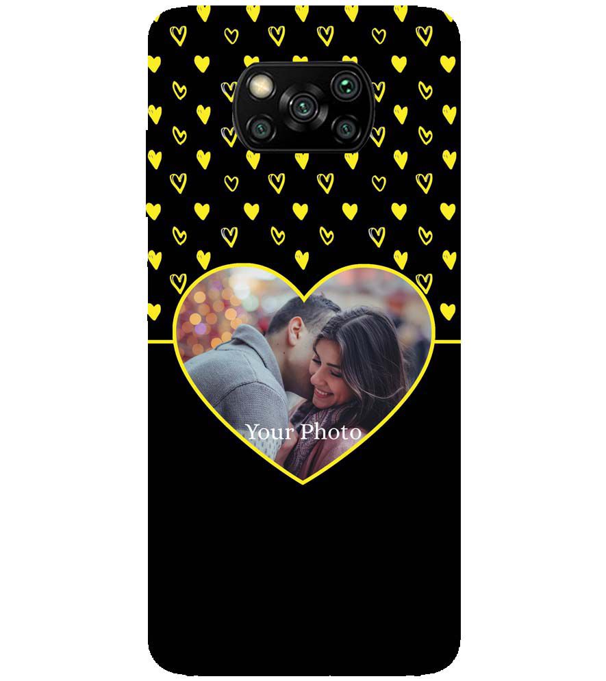 A0519-White Hearts Photo Back Cover for Xiaomi Poco X3