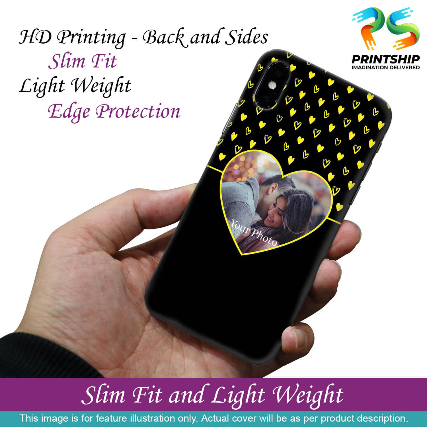 A0519-White Hearts Photo Back Cover for Realme 6S