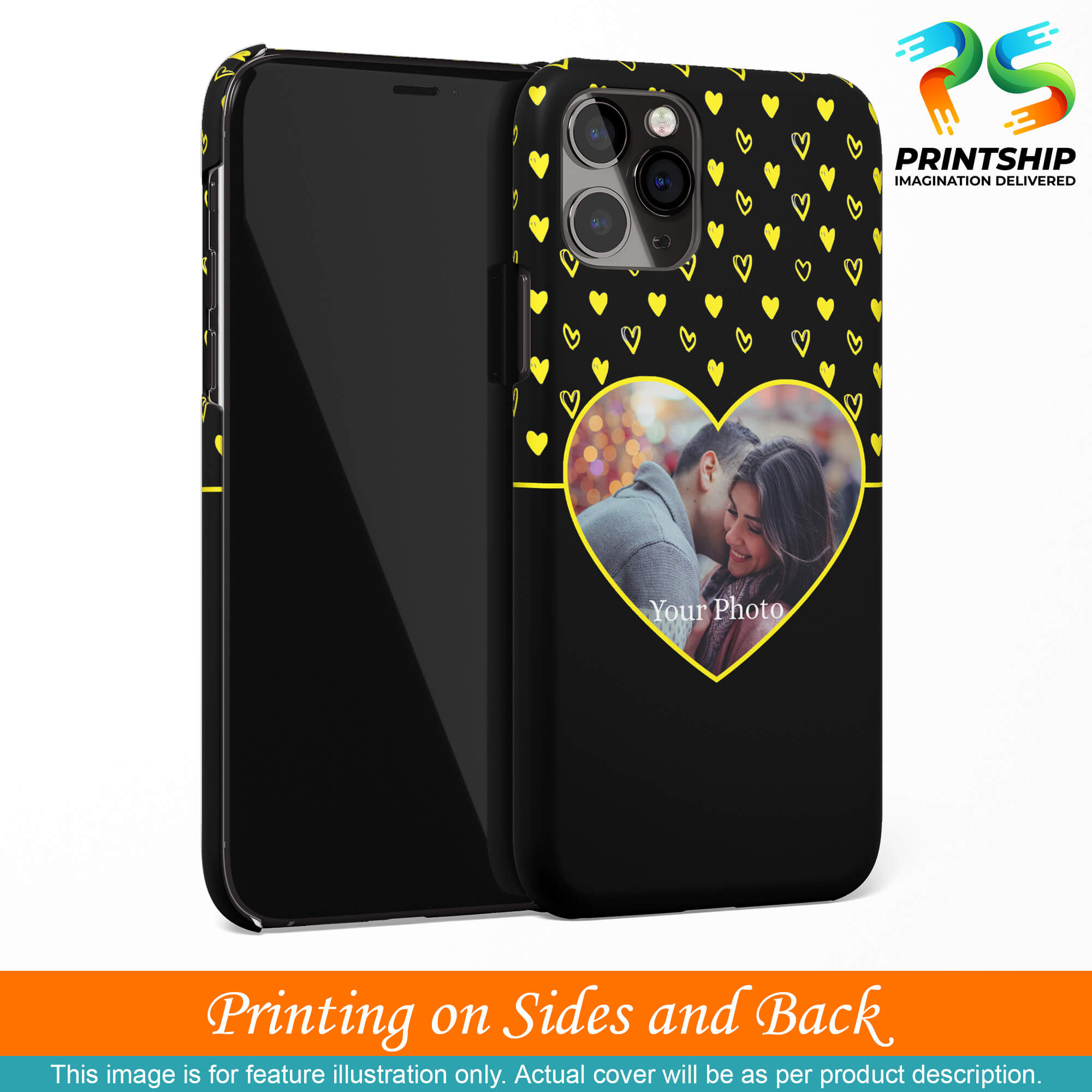 A0519-White Hearts Photo Back Cover for Xiaomi Redmi Note 9 Pro-Image3