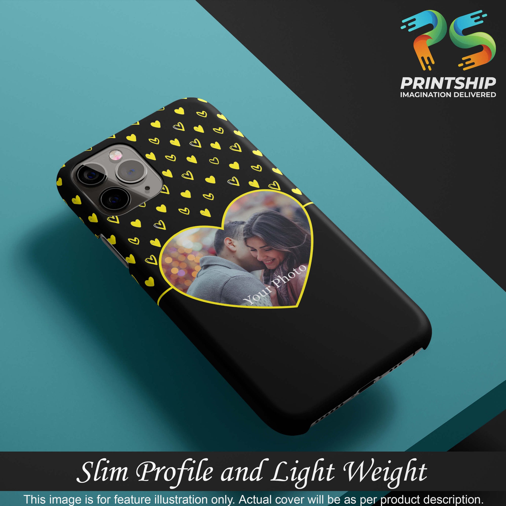 A0519-White Hearts Photo Back Cover for Realme 7-Image4