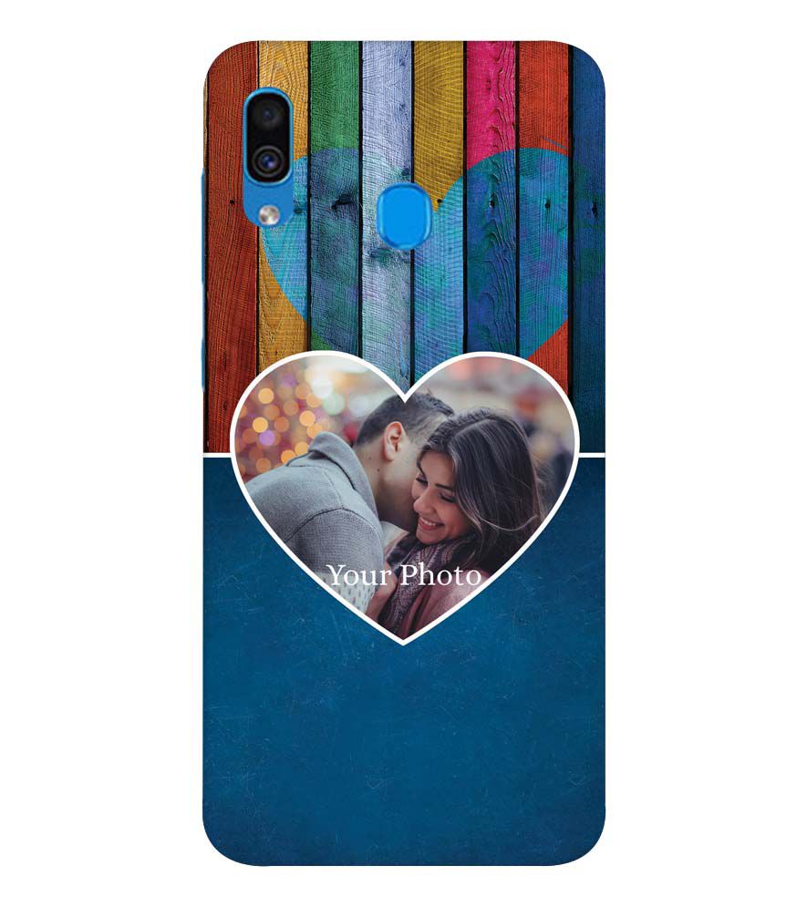 A0520-Woody Heart Photo Back Cover for Samsung Galaxy A20