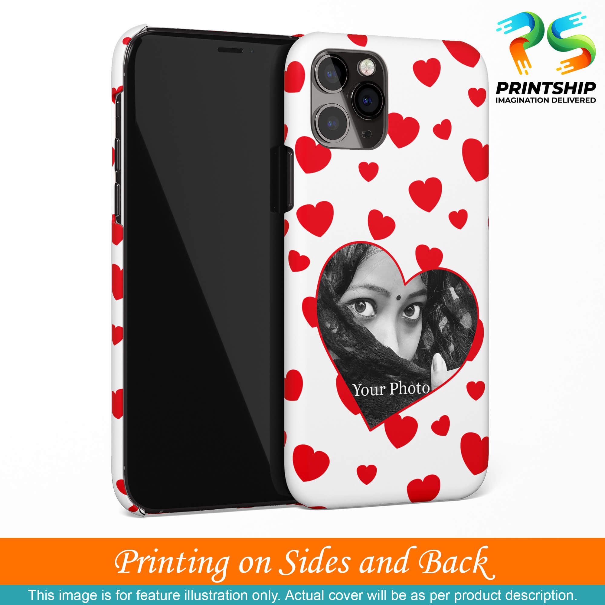 A0525-Loving Hearts Back Cover for Oppo Realme C1-Image3