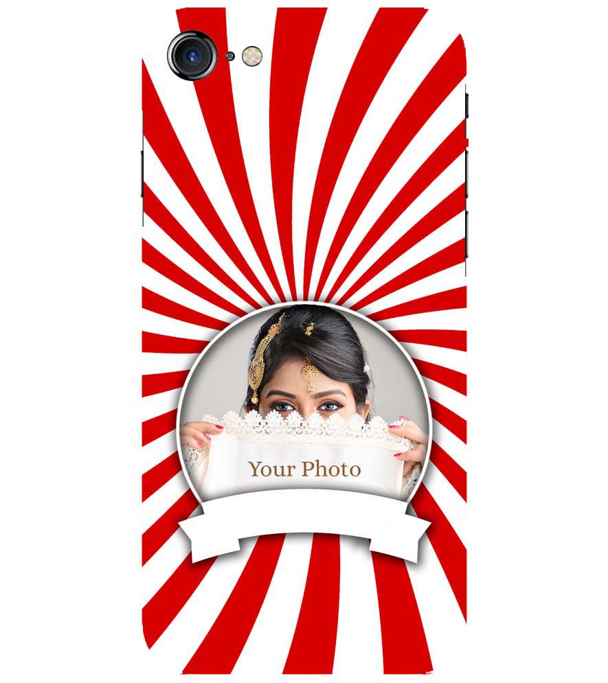 A0527-Red and White Frame Back Cover for Apple iPhone 7