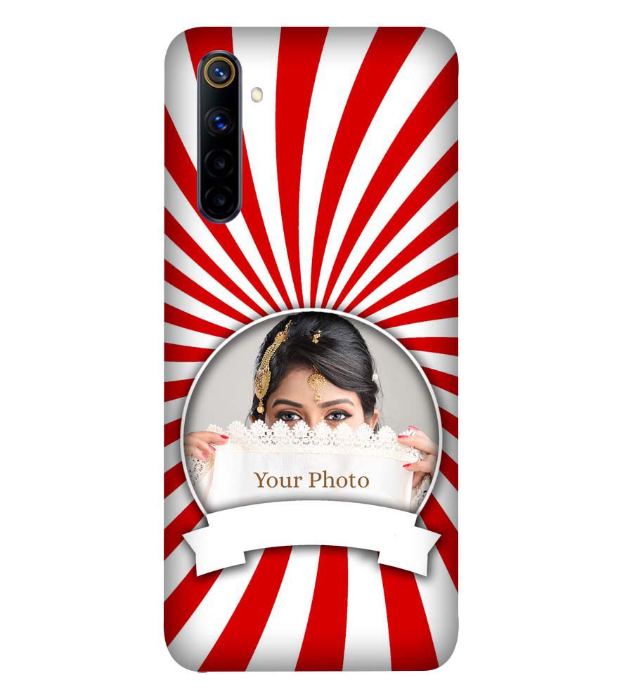 A0527-Red and White Frame Back Cover for Realme 6i