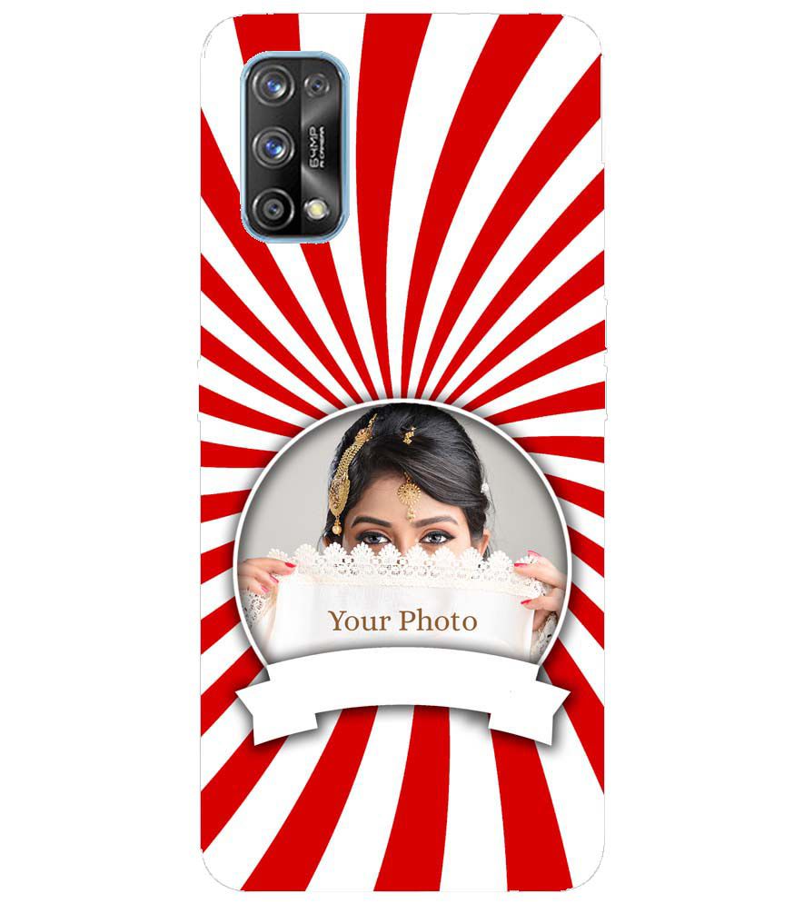 A0527-Red and White Frame Back Cover for Realme 7 Pro