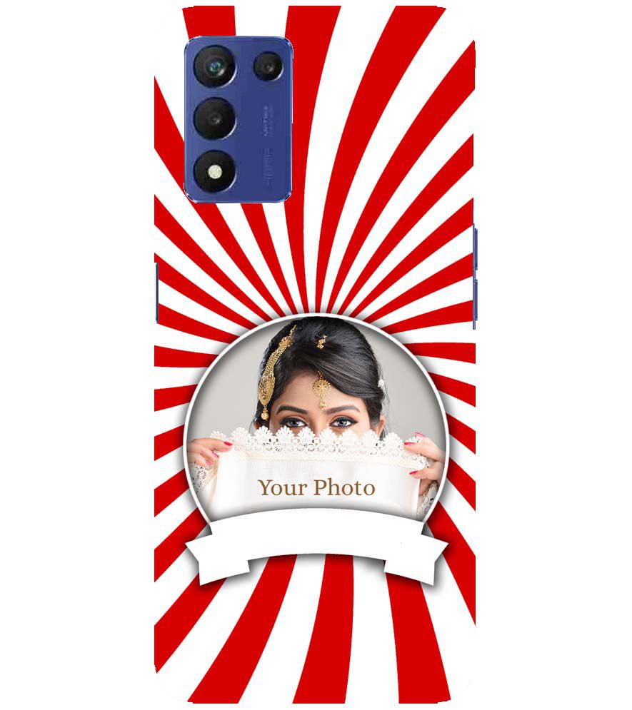 A0527-Red and White Frame Back Cover for Realme 9 5G Speed