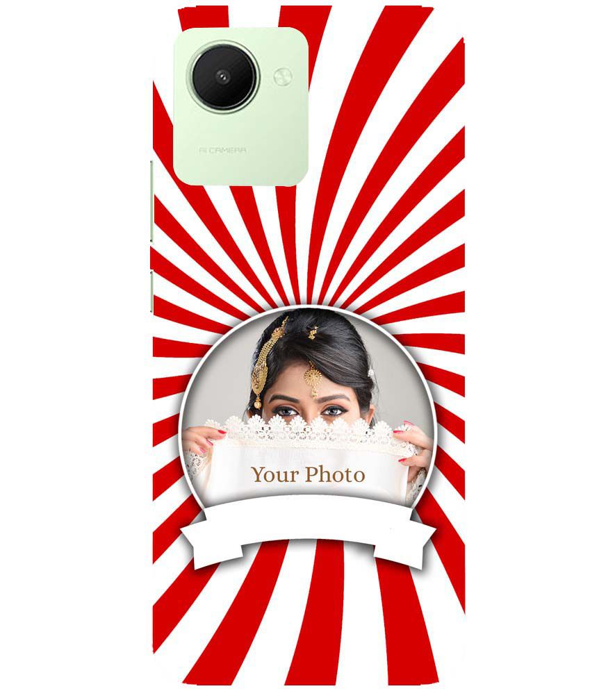 A0527-Red and White Frame Back Cover for Realme C30