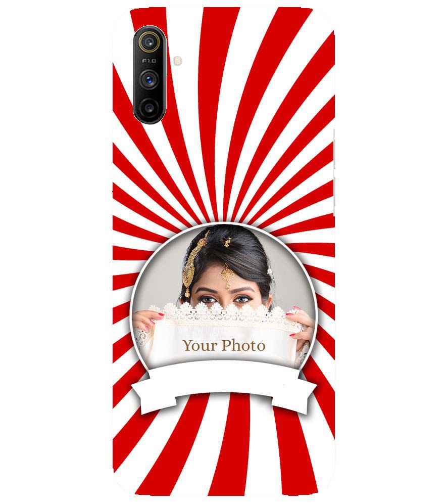 A0527-Red and White Frame Back Cover for Realme Narzo 10A