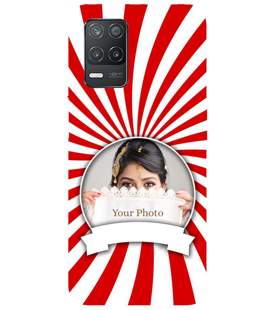 A0527-Red and White Frame Back Cover for Realme V13 5G