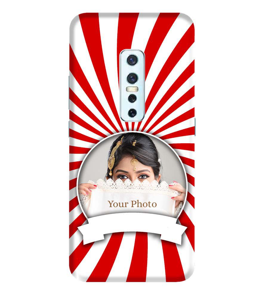 A0527-Red and White Frame Back Cover for Vivo V17 Pro