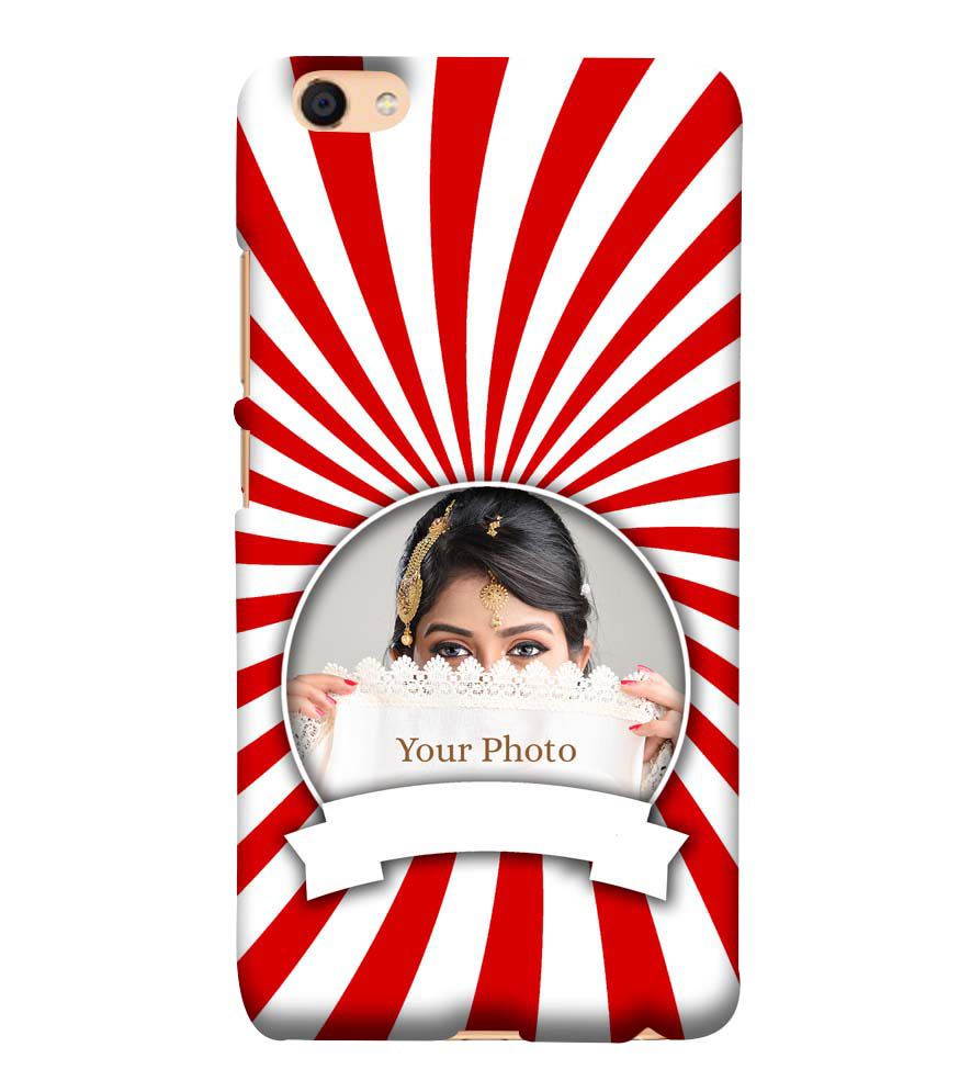 A0527-Red and White Frame Back Cover for Vivo Y55L