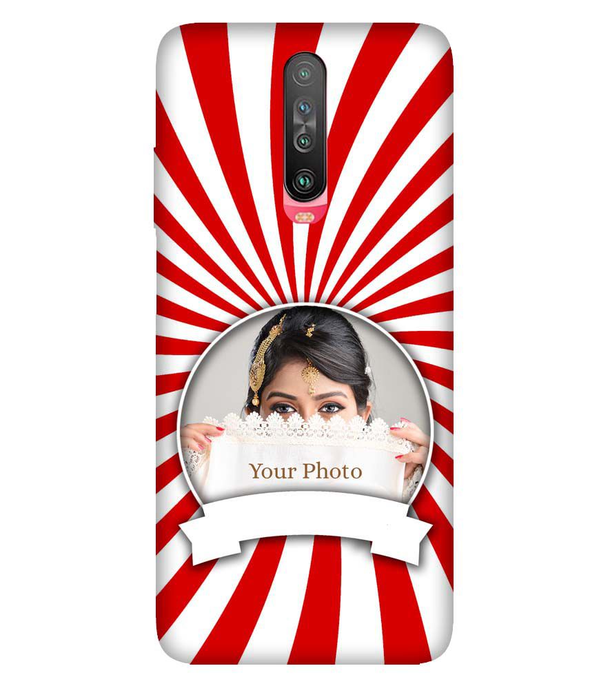 A0527-Red and White Frame Back Cover for Xiaomi Poco X2