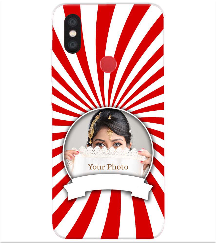 A0527-Red and White Frame Back Cover for Xiaomi Redmi Y2