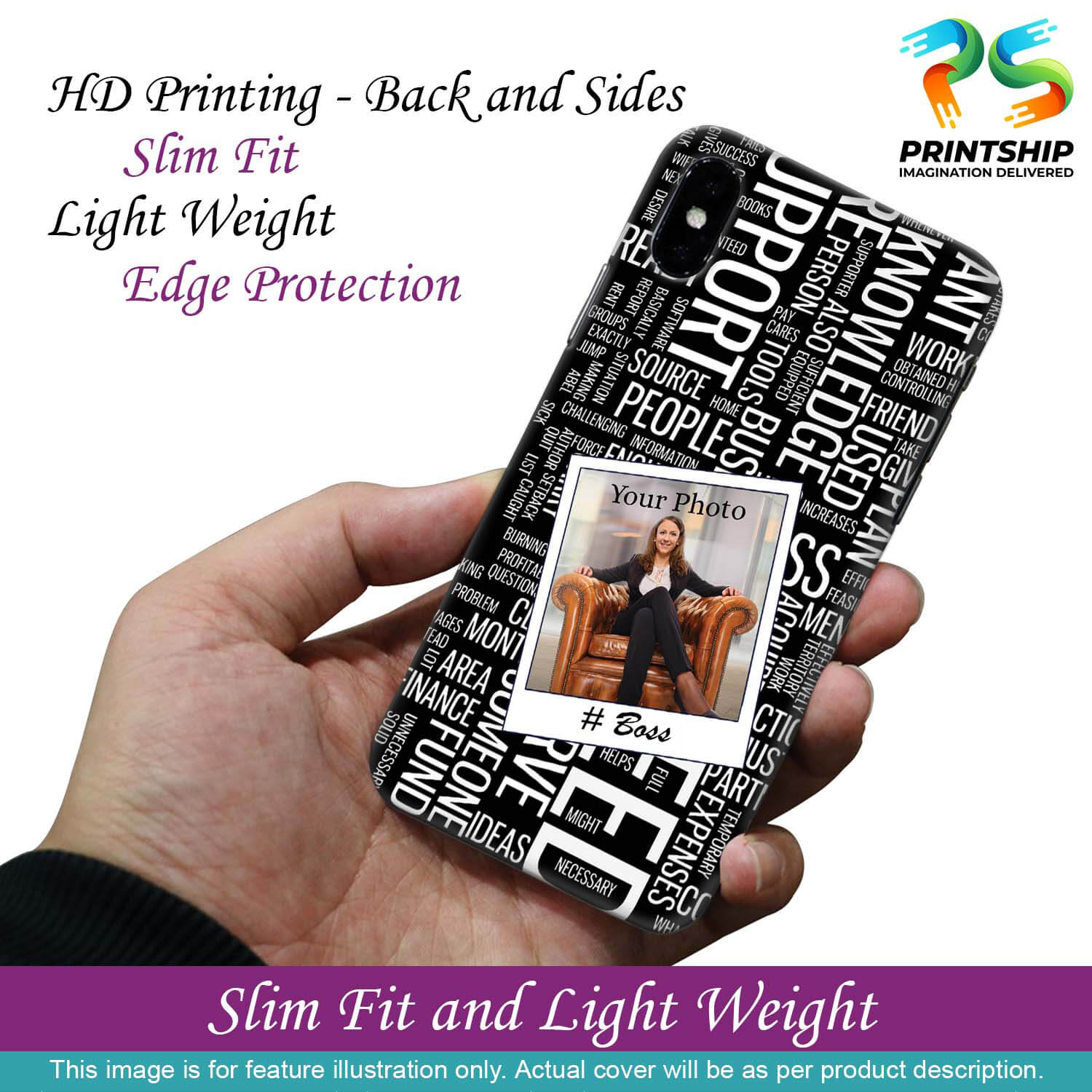 A0528-Boss with Photo Back Cover for Vivo Y55L