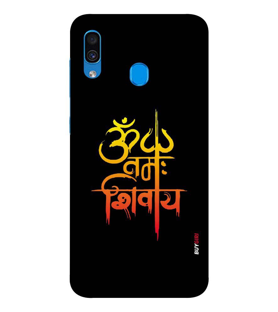 BG0063-Om Namah Shivay Back Cover for Samsung Galaxy A20