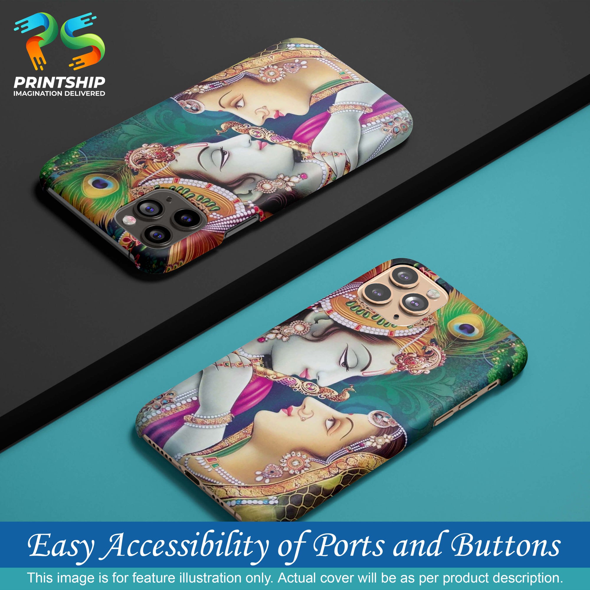 BG0072-Radha Krishna Back Cover for Samsung Galaxy A20-Image5