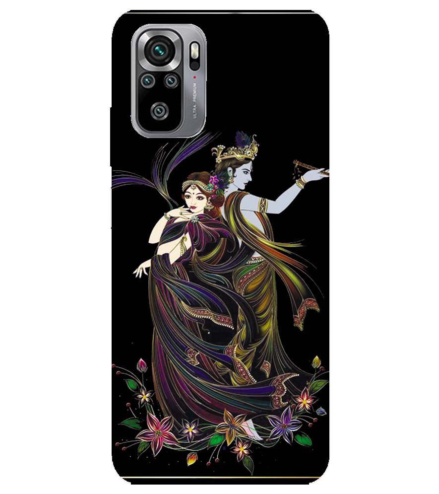 BG0074-Jai Radha Krishna Back Cover for Xiaomi Redmi Note 10