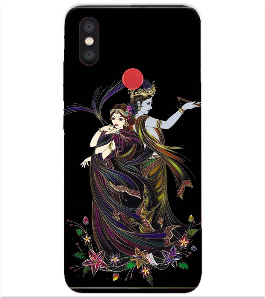 BG0074-Jai Radha Krishna Back Cover for Xiaomi Redmi Y2