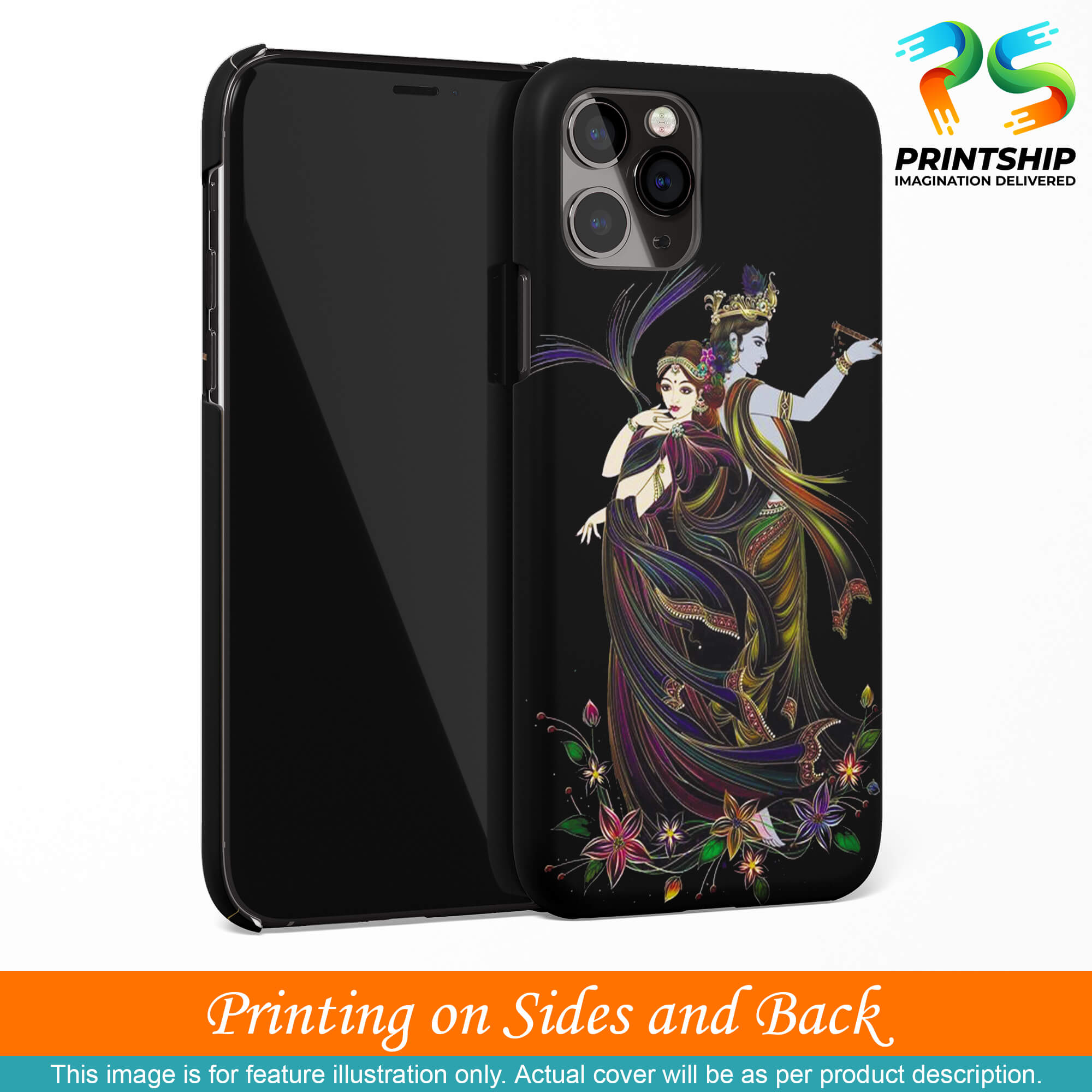 BG0074-Jai Radha Krishna Back Cover for Xiaomi Redmi 9i-Image3