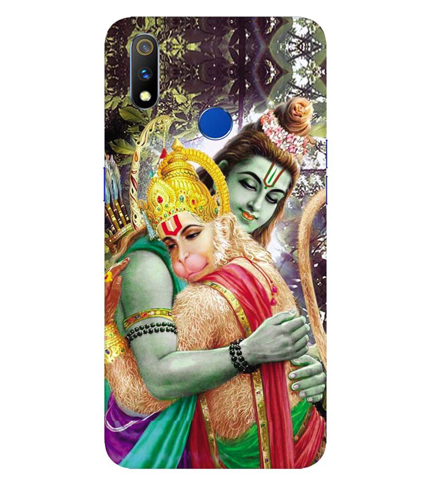 BG0075-Ram And Hanuman Ji Back Cover for  Realme X Lite