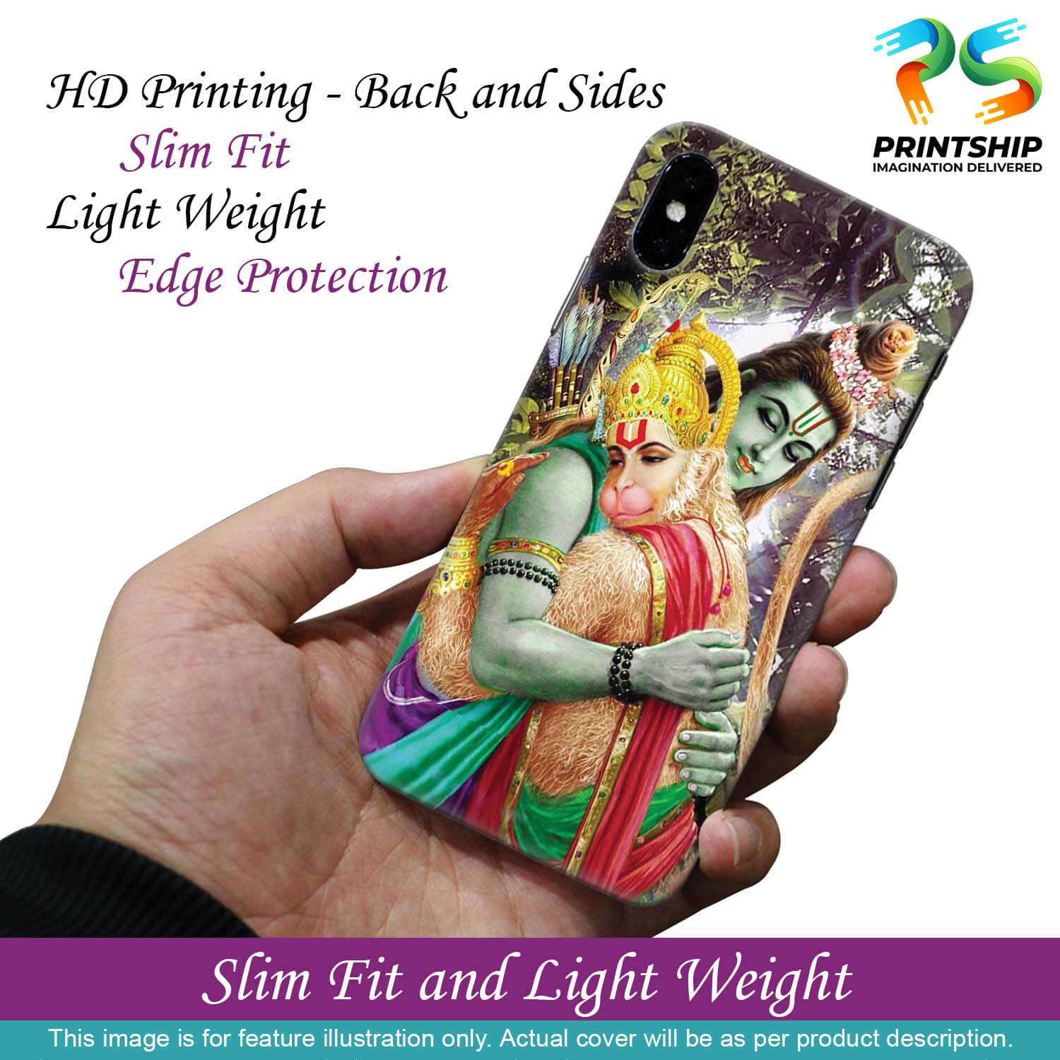 BG0075-Ram And Hanuman Ji Back Cover for Vivo V17 Pro