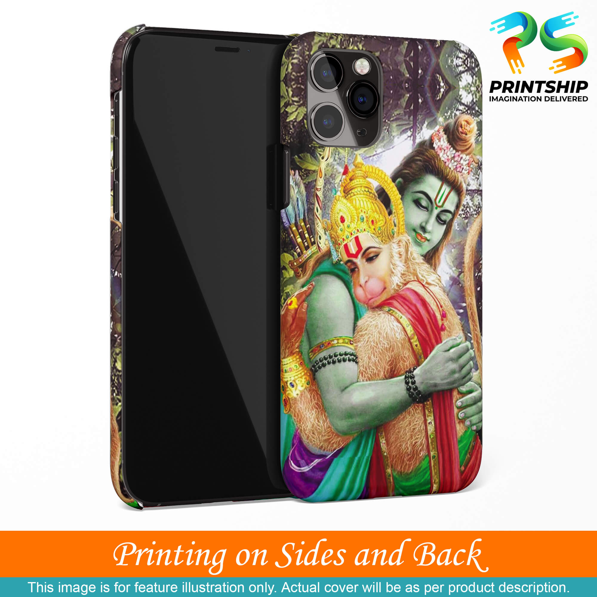 BG0075-Ram And Hanuman Ji Back Cover for OnePlus 8-Image3