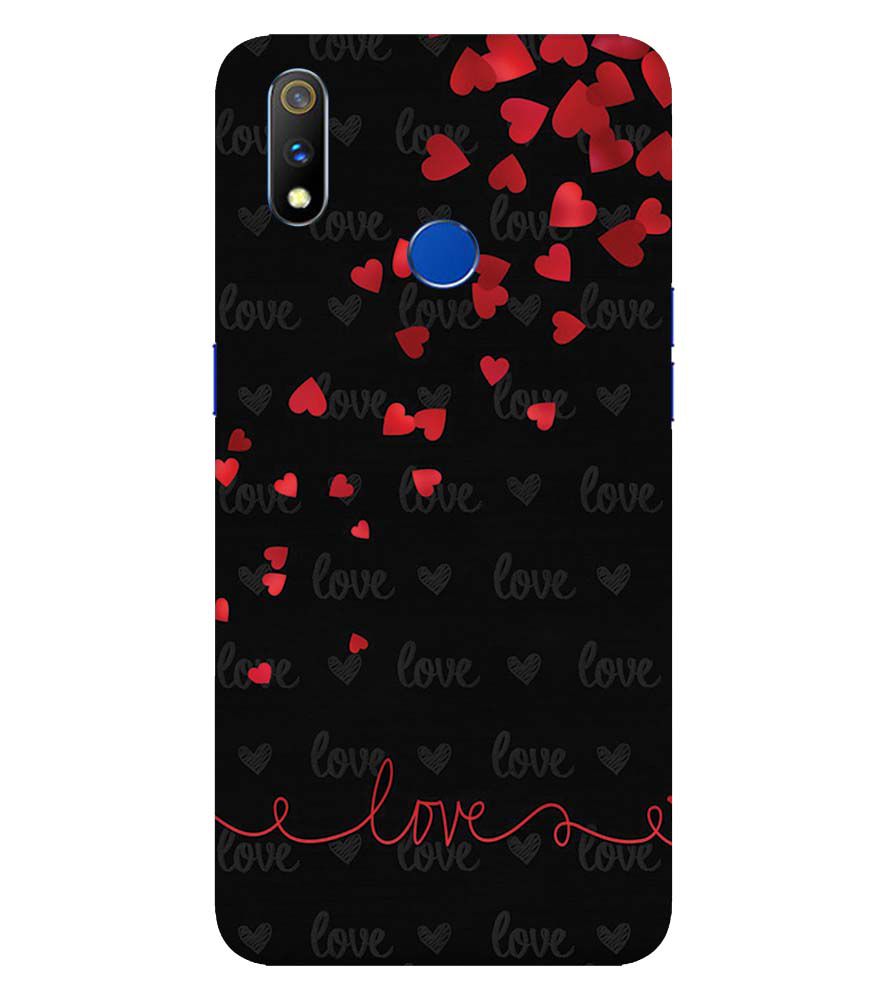 BT0003-Love Quote In A Black Back Ground Back Cover for  Realme X Lite