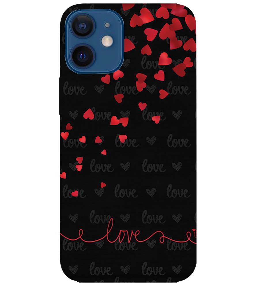 BT0003-Love Quote In A Black Back Ground Back Cover for Apple iPhone 12 Mini