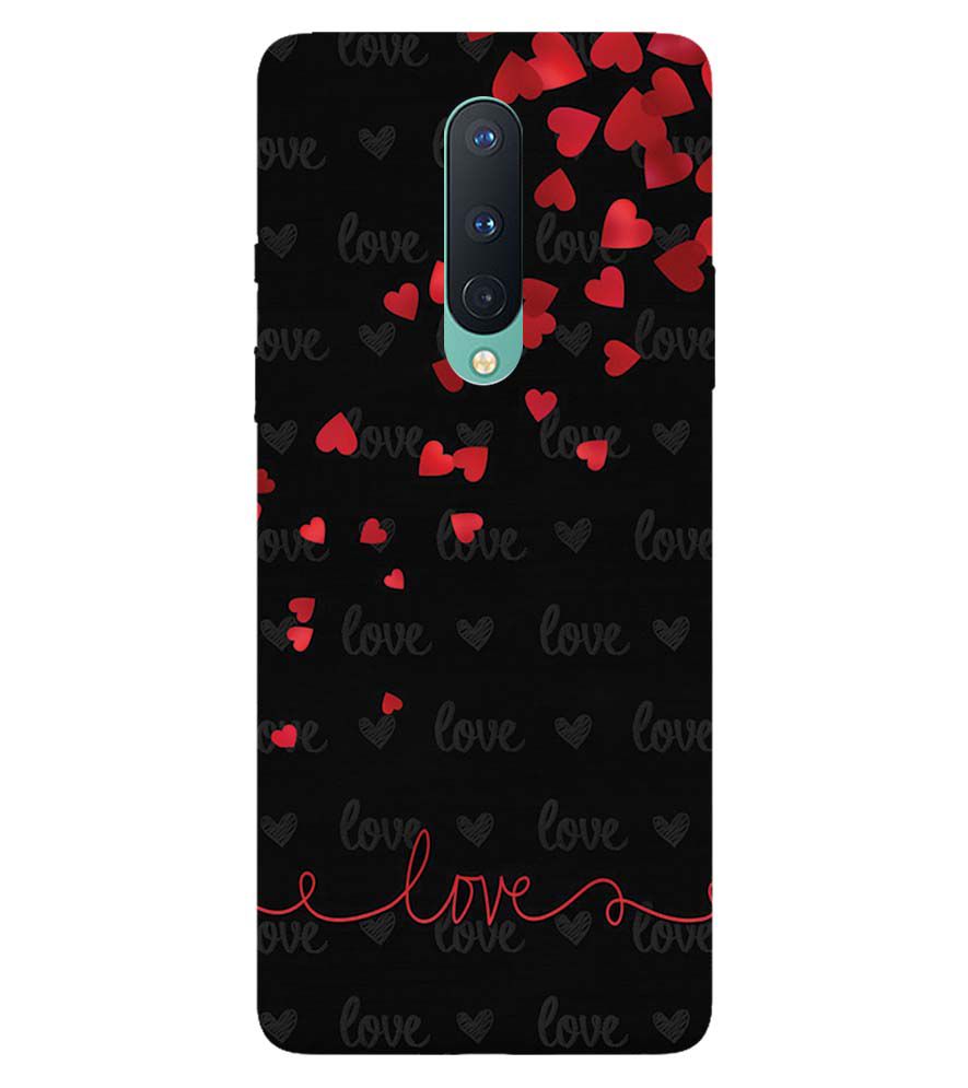 BT0003-Love Quote In A Black Back Ground Back Cover for OnePlus 8