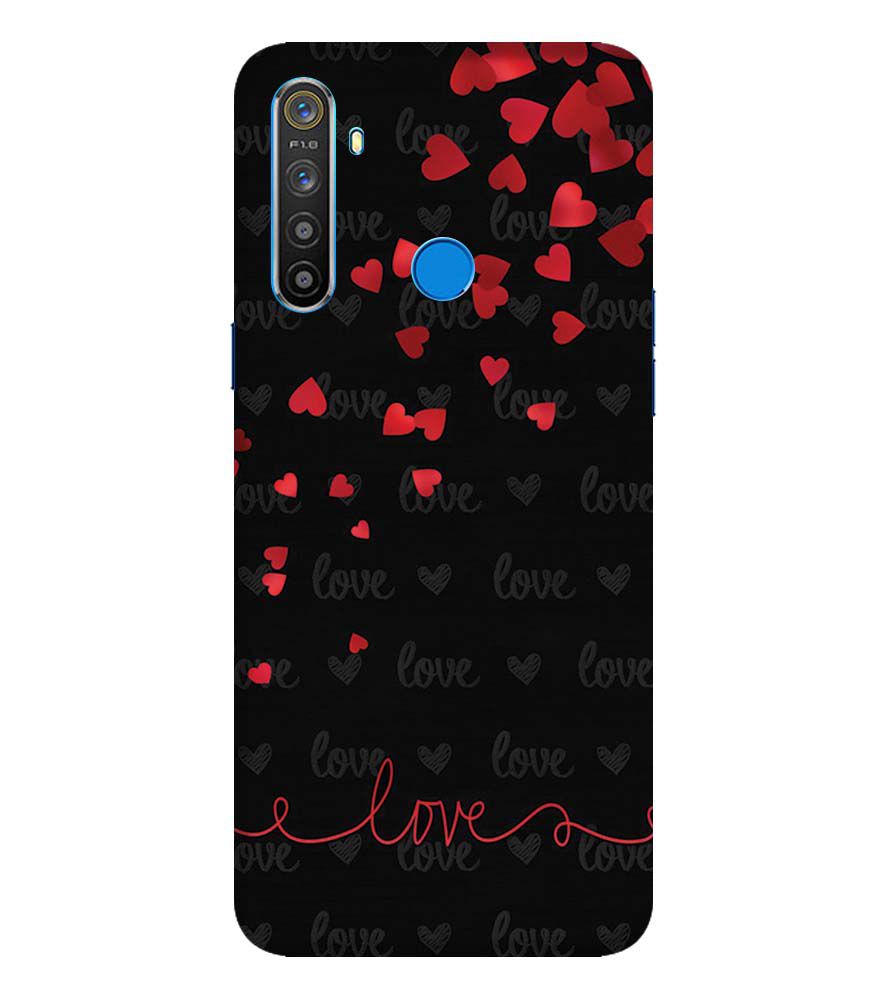 BT0003-Love Quote In A Black Back Ground Back Cover for Realme 5