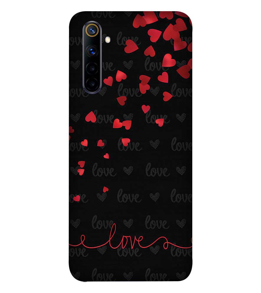 BT0003-Love Quote In A Black Back Ground Back Cover for Realme 6i