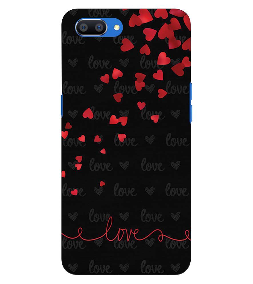 BT0003-Love Quote In A Black Back Ground Back Cover for Oppo Realme C1