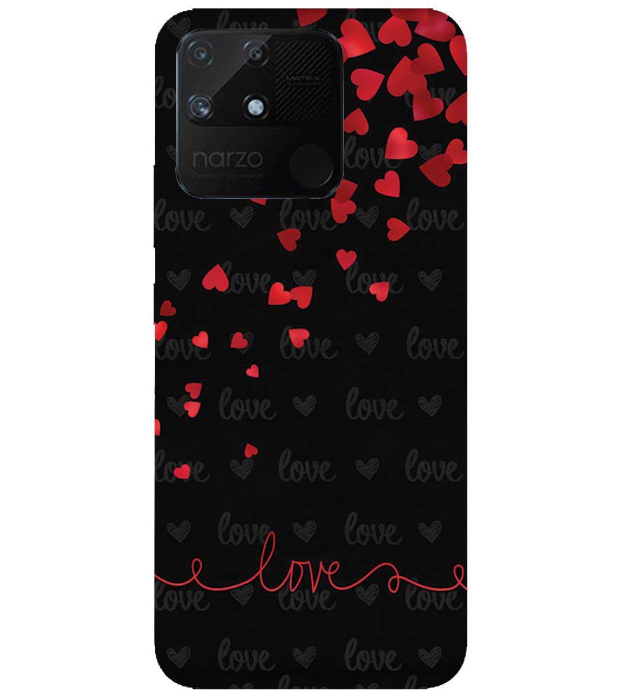 BT0003-Love Quote In A Black Back Ground Back Cover for Realme Narzo 50A