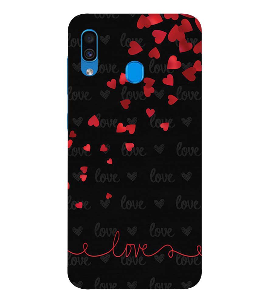 BT0003-Love Quote In A Black Back Ground Back Cover for Samsung Galaxy A20