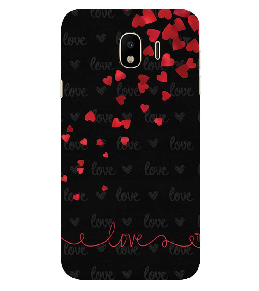 BT0003-Love Quote In A Black Back Ground Back Cover for Samsung Galaxy J4 (2018)