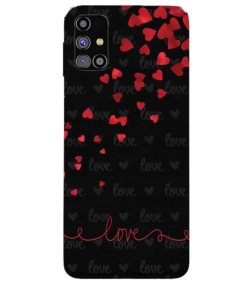 BT0003-Love Quote In A Black Back Ground Back Cover for Samsung Galaxy M31s