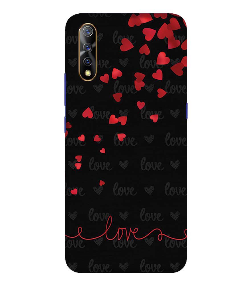 BT0003-Love Quote In A Black Back Ground Back Cover for Vivo S1