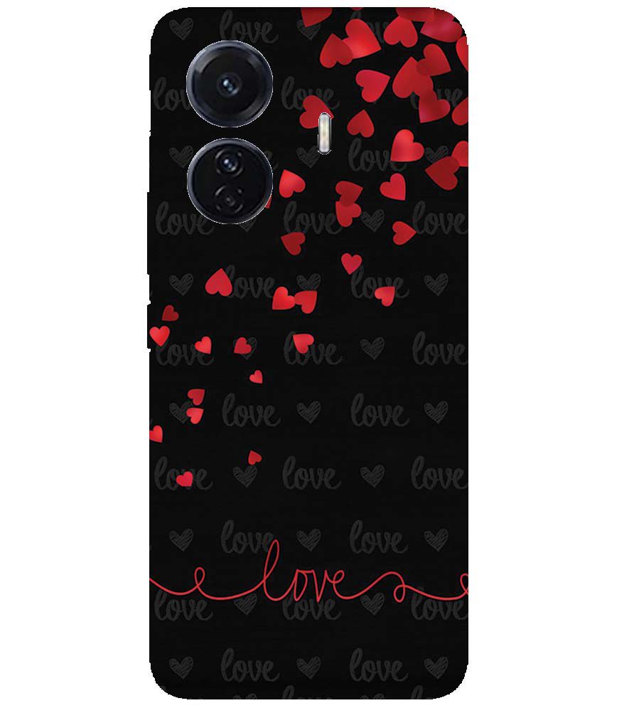 BT0003-Love Quote In A Black Back Ground Back Cover for vivo T1 Pro