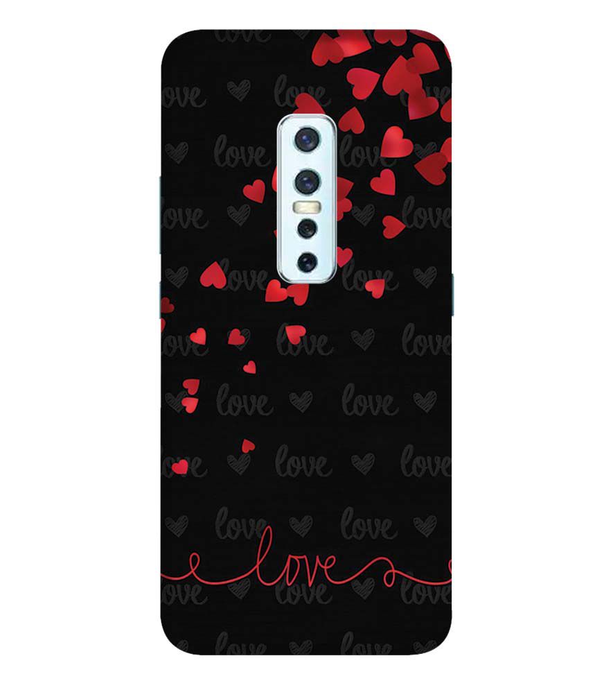 BT0003-Love Quote In A Black Back Ground Back Cover for Vivo V17 Pro