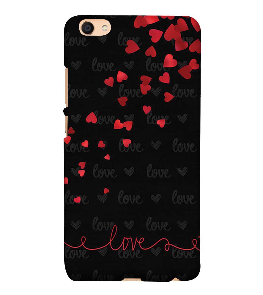 BT0003-Love Quote In A Black Back Ground Back Cover for Vivo Y55L