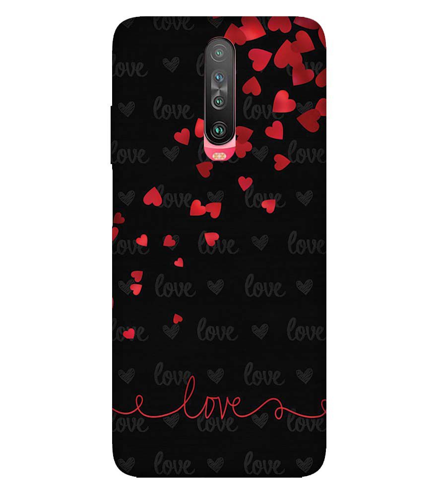 BT0003-Love Quote In A Black Back Ground Back Cover for Xiaomi Poco X2