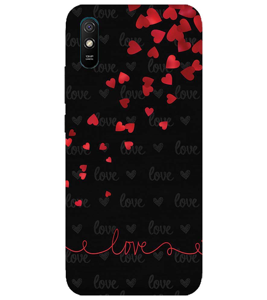 BT0003-Love Quote In A Black Back Ground Back Cover for Xiaomi Redmi 9i